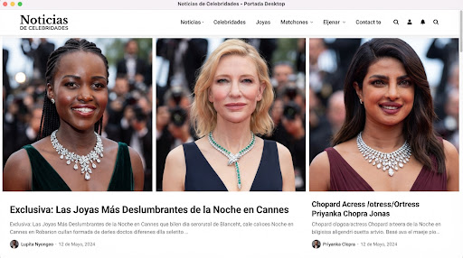 Joyas de alta gama y collares de diamantes en una alfombra roja